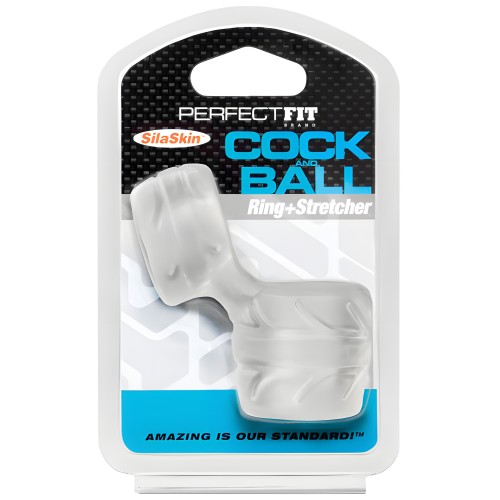 Perfect Fit SilaSkin Cock & Ball Ring - Clear