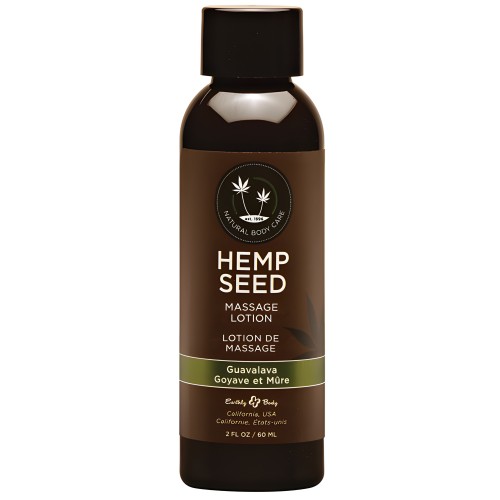 Earthly Body Hemp Seed Massage Lotion - 2 oz Guavalava