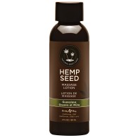 Earthly Body Hemp Seed Massage Lotion - 2 oz Guavalava