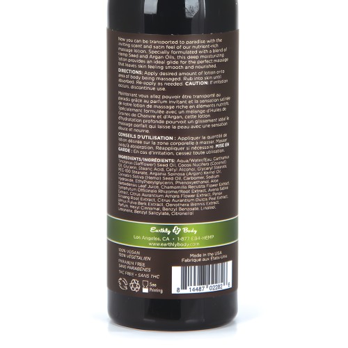 Earthly Body Hemp Seed Massage Lotion - 2 oz Guavalava