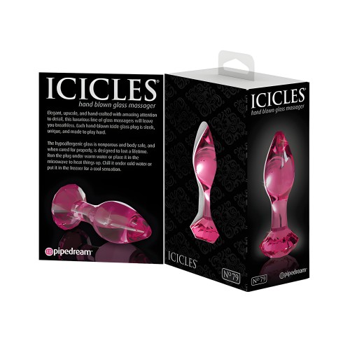 Plug Anal de Cristal Icicles No. 79 Rosa