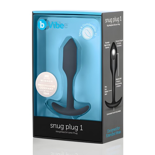 b-Vibe Plug Snug Pesado 1 - 55 g Negro