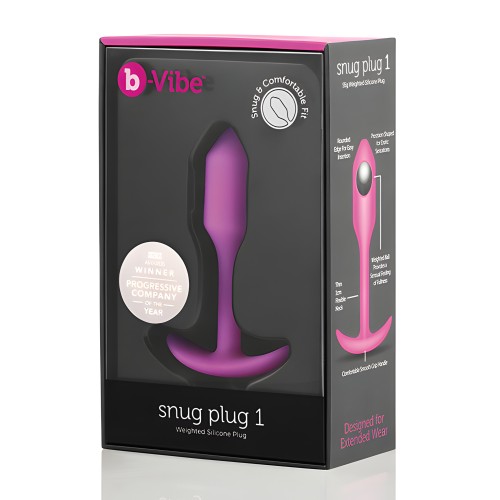b-Vibe Plug Pesado Snug 1 - 55 g Fucsia