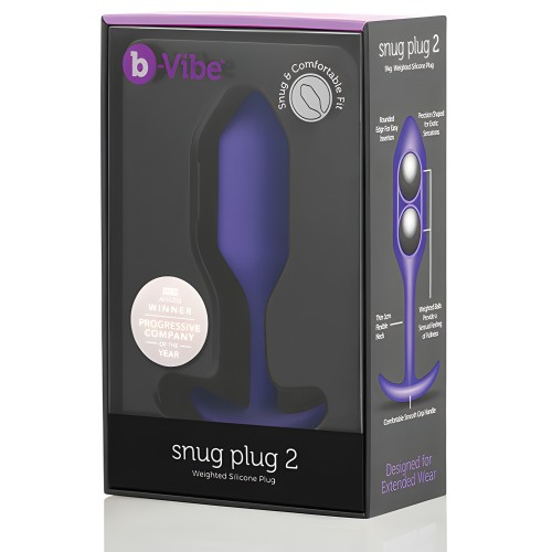 b-Vibe Weighted Snug Plug 2 - 114 g Púrpura