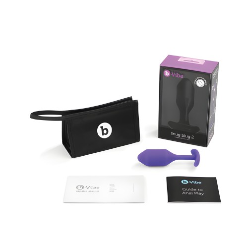 b-Vibe Weighted Snug Plug 2 - 114 g Púrpura