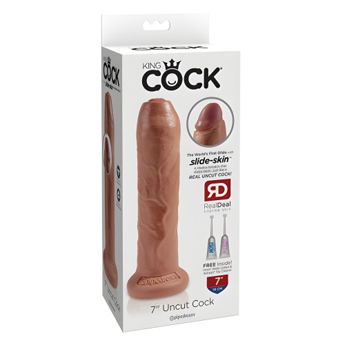 Dildo Sin Cortar de 7" - Tono Beige