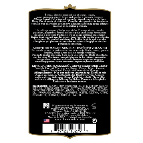 Kama Sutra Aromatics Massage Oil Soaring Spirit