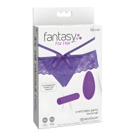 Fantasy For Her Panty Crotchless en Morado