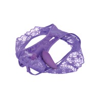 Fantasy For Her Crotchless Panty in Purple