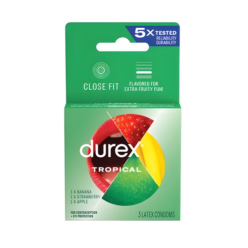 Condones Durex Sabores Tropicales - 3 Contenido