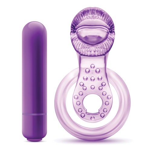 Anillo Vibrador Doble Strap Blush Play With Me - Morado