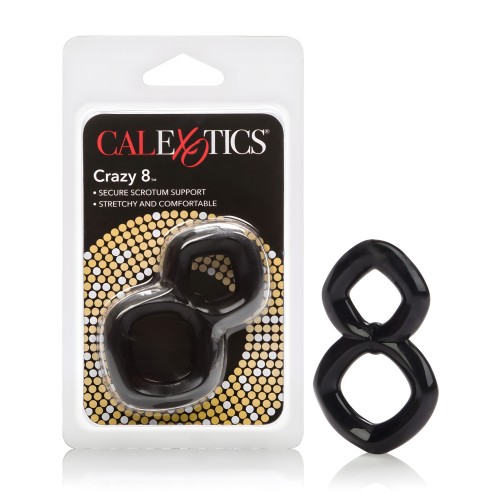 Crazy 8 Enhancer Double Cock Ring - Negro