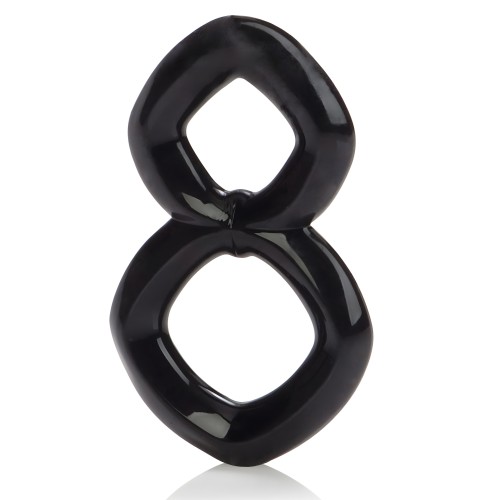 Crazy 8 Enhancer Double Cock Ring - Negro
