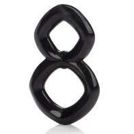 Crazy 8 Enhancer Double Cock Ring - Negro