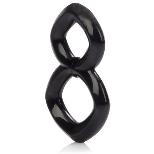 Crazy 8 Enhancer Double Cock Ring - Negro