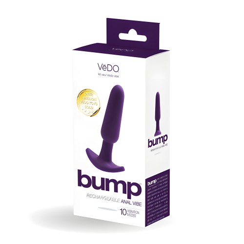 VeDO Bump Vibe Anal Recargable - Púrpura Profundo