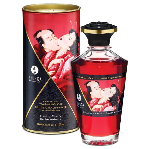 Shunga Warming Oil Blazing Cherry 3.5 oz