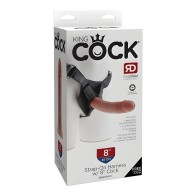 King Cock Strap-On Harness w/8" Cock Tan