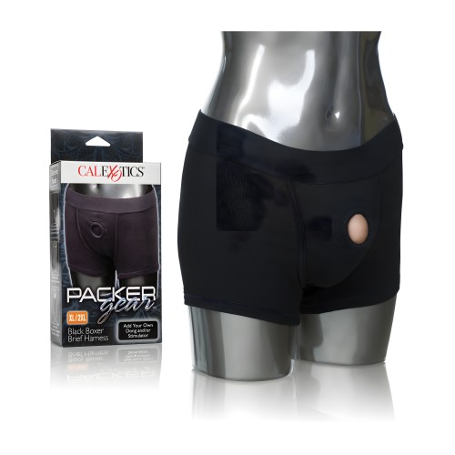 Packer Gear Boxer Brief Harness XL/2XL - Black