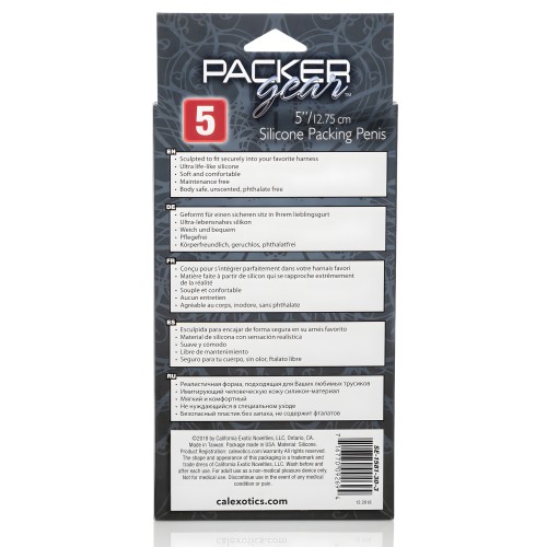 Packer Gear 5" Pene de Silicona - Marrón