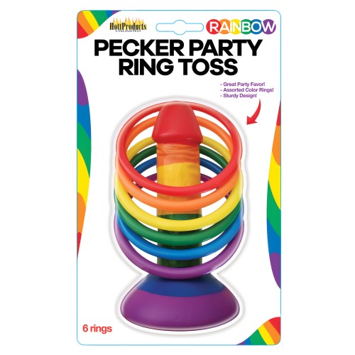 Juego de Lanzamiento de Anillos Pecker Arcoíris