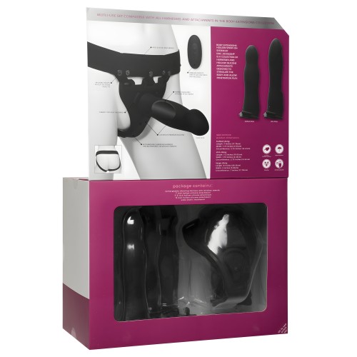 Body Extensions Be Naughty Conjunto de Estribo Vibrante de 4 Piezas | Placer Unisex