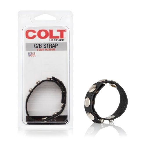COLT Leather C/B Strap - Black