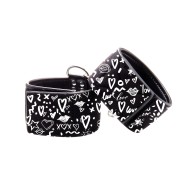 Shots Ouch Anillas de Tobillo Impresas - Bondage Elegante