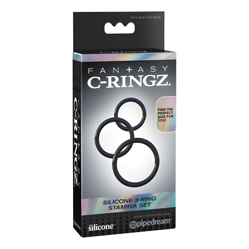 Fantasy C-Ringz Silicone 3-Ring Stamina Set