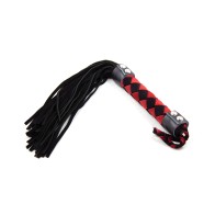 Flogger de Cuero Plesur 15" - Negro/Rojo