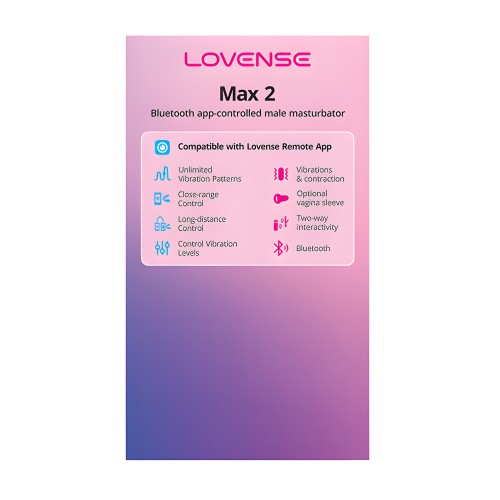 Lovense Max 2 Rechargeable Male Masturbator