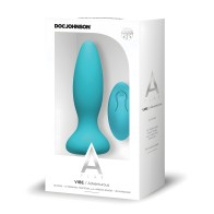 A Play Plug Anal Silicona Recargable Aventurero con Control Remoto - Verde
