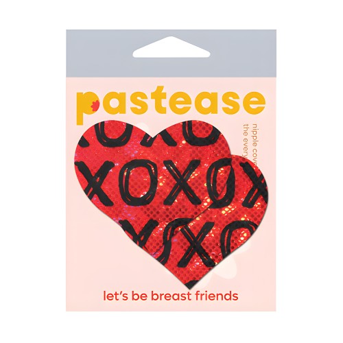 Pastease Glitter XOXO Heart - Red/Black O/S