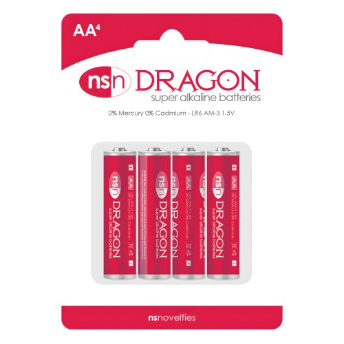 Dragon Alkaline Batteries - AA Pack of 4