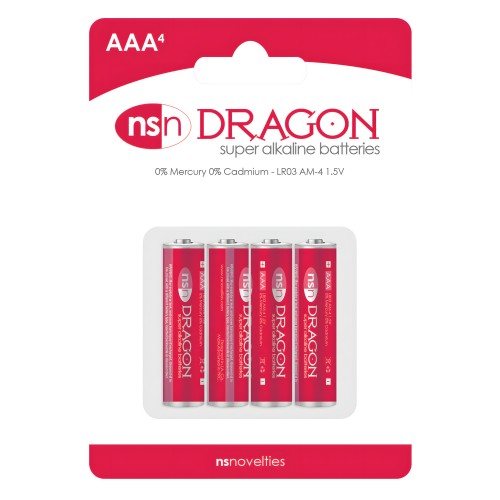 Baterías Alcalinas Dragon - AAA Paquete de 4