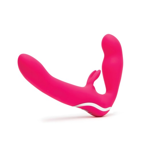 Happy Rabbit Strapless Strap on Rabbit Vibe - Pink