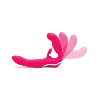 Happy Rabbit Strapless Strap on Rabbit Vibe - Pink