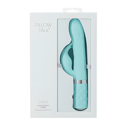 Pillow Talk Lively Dual Motor Vibrator - Teal
