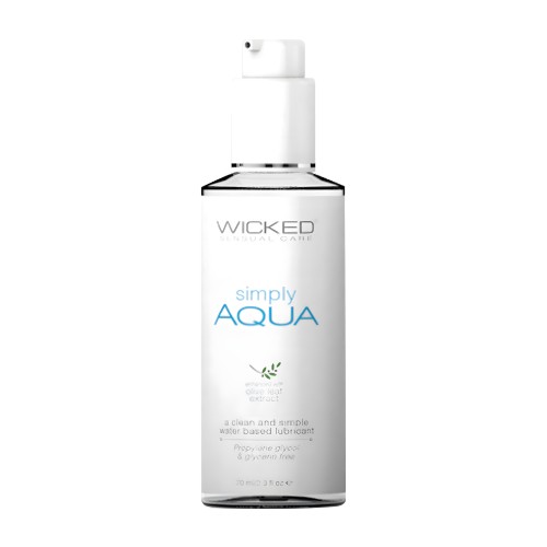 Lubricante a Base de Agua Wicked Sensual Care Simply Aqua - 2.3 oz