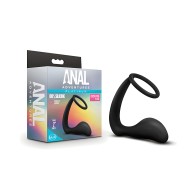 Blush Anal Adventures Plug con Anillo para el Pene - Negro