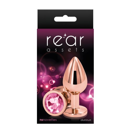 Rear Assets Rose Gold Medium Anal Plug - Pink