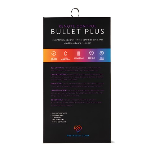 Nu Sensuelle Remote Control Wireless Bullet Plus - Ultra Violet