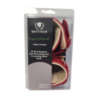 Spartacus PU Wrist Cuffs w/Plush Lining - Red