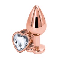 Rear Assets Rose Gold Heart Medium - Clear