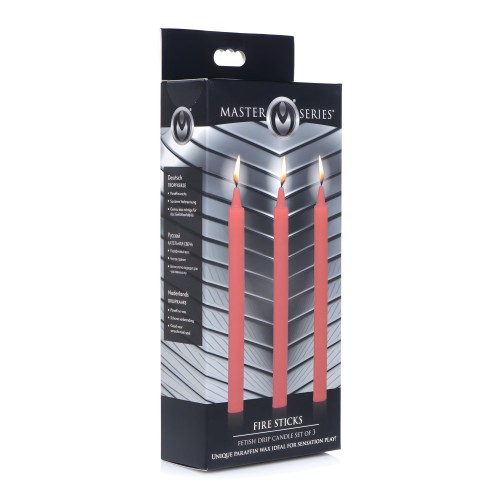 Master Series Velas Goteo Fetish - Fuego Set de 3