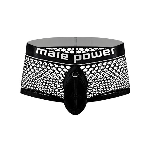 Cock Pit Fishnet Mini Cock Ring Short Black SM