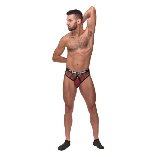 Tanga Cock Pit de Red Fishnet Rojo S/M