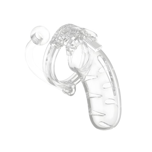 Cárcel de Cock Shots Man Cage con Plug - Transparente