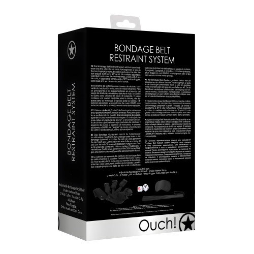 Sistema de Restricción con Cinturón Shots Ouch - Negro