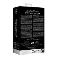 Shots Ouch Bondage Belt Restraint System - Black